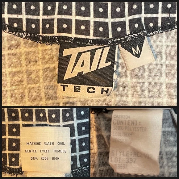 Vintage Tail Tech Black And White Tennis Top With Zipper - Size Medium - EUC - Picture 8 of 8